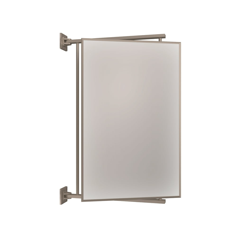 CRL PV14BN Brushed Nickel 14" x 22" PivotNVue Double Hinged Mirror