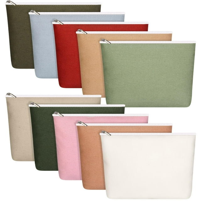 Bolsas de maquillaje de lona Reginary, 10 unidades, para mujer, regalo de Navidad