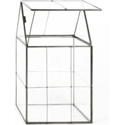 DEco Glass Geometric DIY Terrarium for Succulent & Air Plant- Hinged Roof Shaped for Indoor Gardening Decor- Create your own Flower, Fern, Moss Centerpiece (Large 5x6x11)