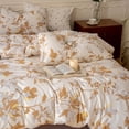 thumbnail image 2 of Funda Nórdica de Punto de Algodón Twin Juegos de Ropa de Cama Boho - Shabby Chic Boho Leaves Duvet, 2 of 7