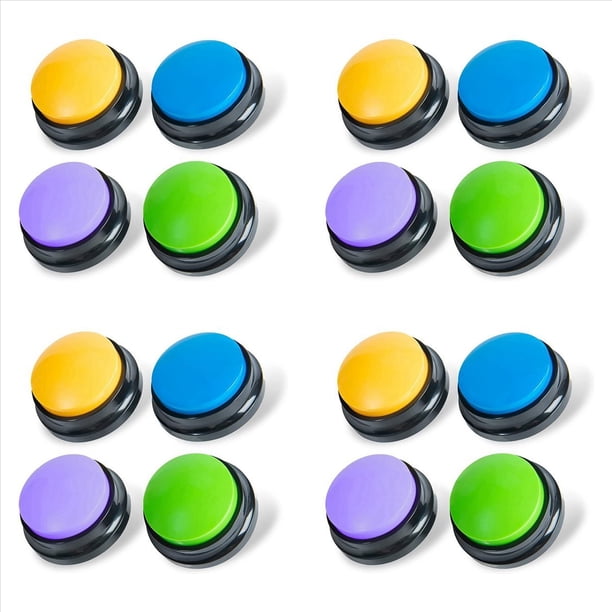 Botones Grabables para Perros, Botones para Perros para ComunicacióN Zumbador de Entrenamiento de Mascotas, Juego de Botones Parlantes para Perros, Regalo Divertido, 16 Piezas