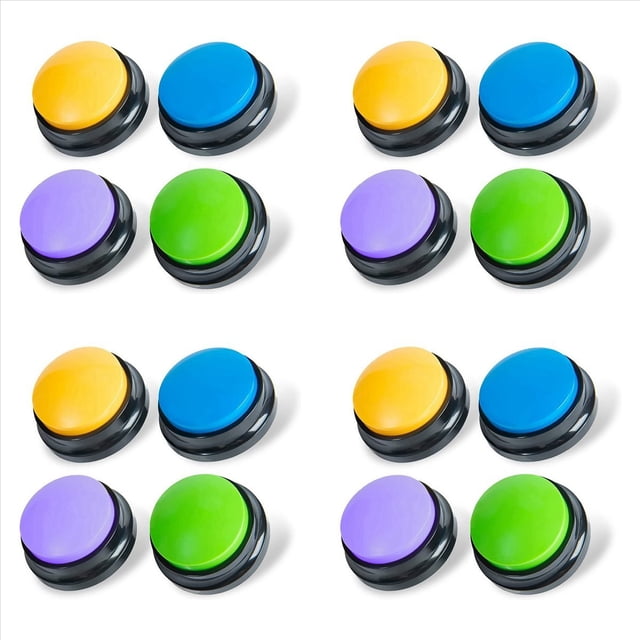 Botones Grabables para Perros, Botones para Perros para ComunicacióN Zumbador de Entrenamiento de Mascotas, Juego de Botones Parlantes para Perros, Regalo Divertido, 16 Piezas