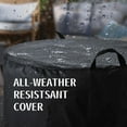 thumbnail image 6 of Patio Round Fire Pit Cover, 45'' Dia x 25'' H, Heavy-Duty Waterproof & Anti-UV Fire Pit Cover, Easy to Use and Care, Black, 6 of 7