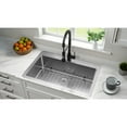 thumbnail image 4 of Kingston Brass GKDS332292H Calgary 33" Stainless Steel Single Bowl Dual Mount Kitchen Sink with Bottom Grid and Strainer, Brushed, 4 of 9