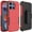 Red, variant on For Motorola Edge 2025 Case, Rugged 2in1 Armor Combo Belt Clip Holster, Non-Slip Tough Hybrid lined Shockproof Case Phone Cover (Red)