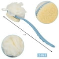thumbnail image 2 of Wattne 2 Packs Shower Body Brush with Bristles and Loofah, Back Scrubber Mesh Sponge with Curved Long Handle for Skin Exfoliating Bath, Massage Bristles Suitable for Men and Women (1Blue+1Pink), 2 of 8