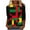 Multicolor, variant on Afrocentric Cultural Tops Women 3/4 Sleeve Round Neck Blouse Soft Cotton Loose Fit Black History Month Commemorative Casual Shirt Multicolor XXL