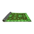 thumbnail image 2 of Ahgly Company Indoor Round Abstract Green Modern Area Rugs, 4' Round, 2 of 4