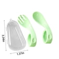 thumbnail image 2 of PEKIOGT 1 Set Toddler Utensils Baby Spoons and forks Set Bendable Baby Utensils Learn Eat Baby Toddler Spoon fork, 2 of 3