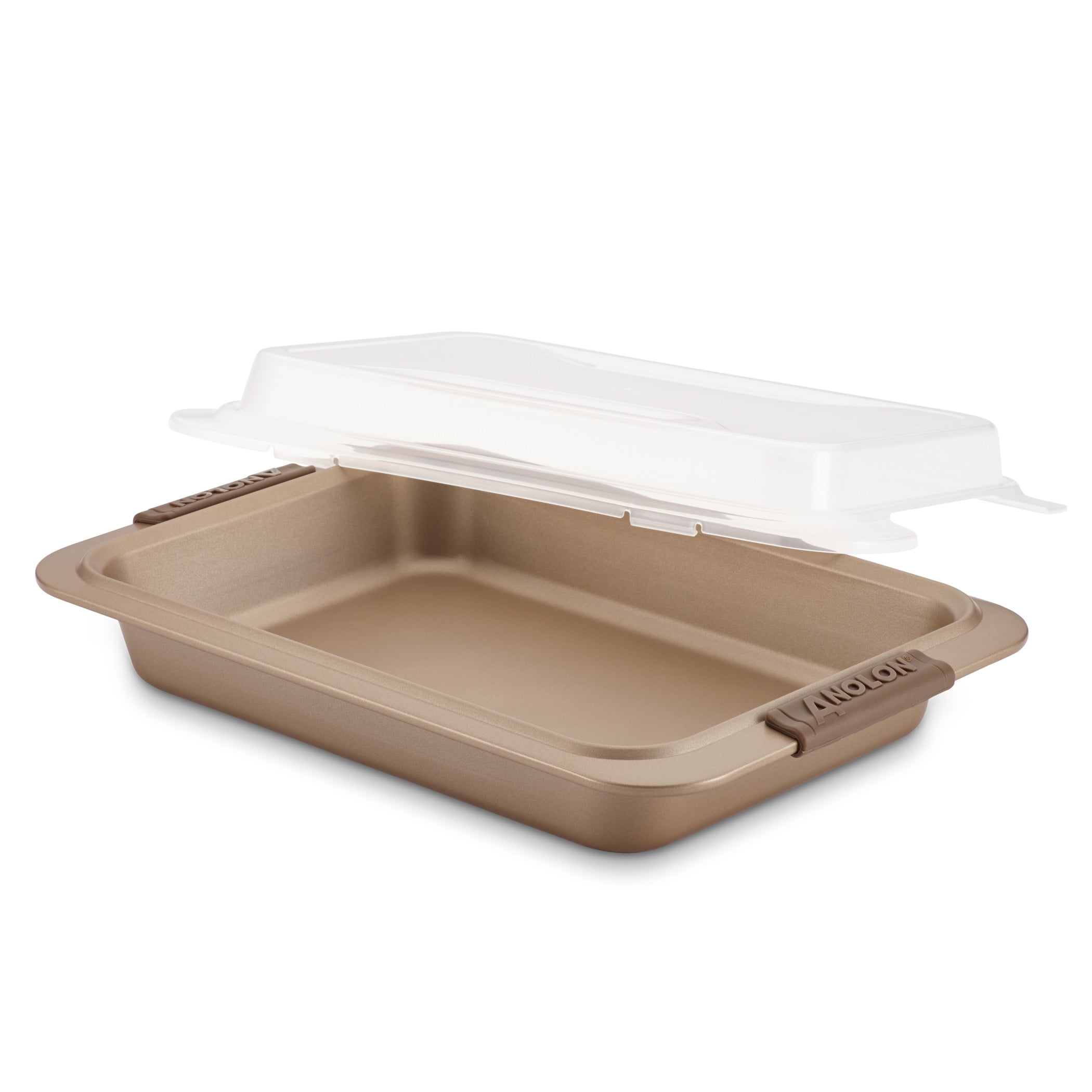 Anolon Advanced Bronze Bakeware 9 X 13 Nonstick Covered Cake Pan With  Silicone Grips : Target