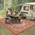 thumbnail image 3 of Waterproof Outdoor Rug,Plastic Reversible Rug,Modern Area Rug,Large Floor Mat,Modern Plaid Outdoor Rug for Outdoors,RV,Patio,Backyard,Deck,Picnic,Beach,Camping, 3 of 9