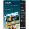 Epson S041062 Presentation Paper Letter - 8.50" x 11" - 27 lb - Matte - 90 Brightness - 100 / Pack - White