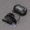 thumbnail image 1 of TEHAUX 1Set Fish Tank Temperature Gauge for Outdoor Use ABS Black Design, 1 of 6