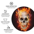 thumbnail image 3 of Pofeuu Satanic Skull Print Coasters for Drinks, 4Pack PU Leather Coasters, Bar Drink Coasters for Tabletop Protection, Furniture from Damage-Round Shape, 3 of 6