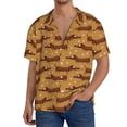 thumbnail image 1 of Fotbe Dachshund Dog Puppy Camisa Estampada de Manga Corta para Hombre, Casual de Verano, Estilo Playero, Sin Arrugas-4X-Large, 1 of 5