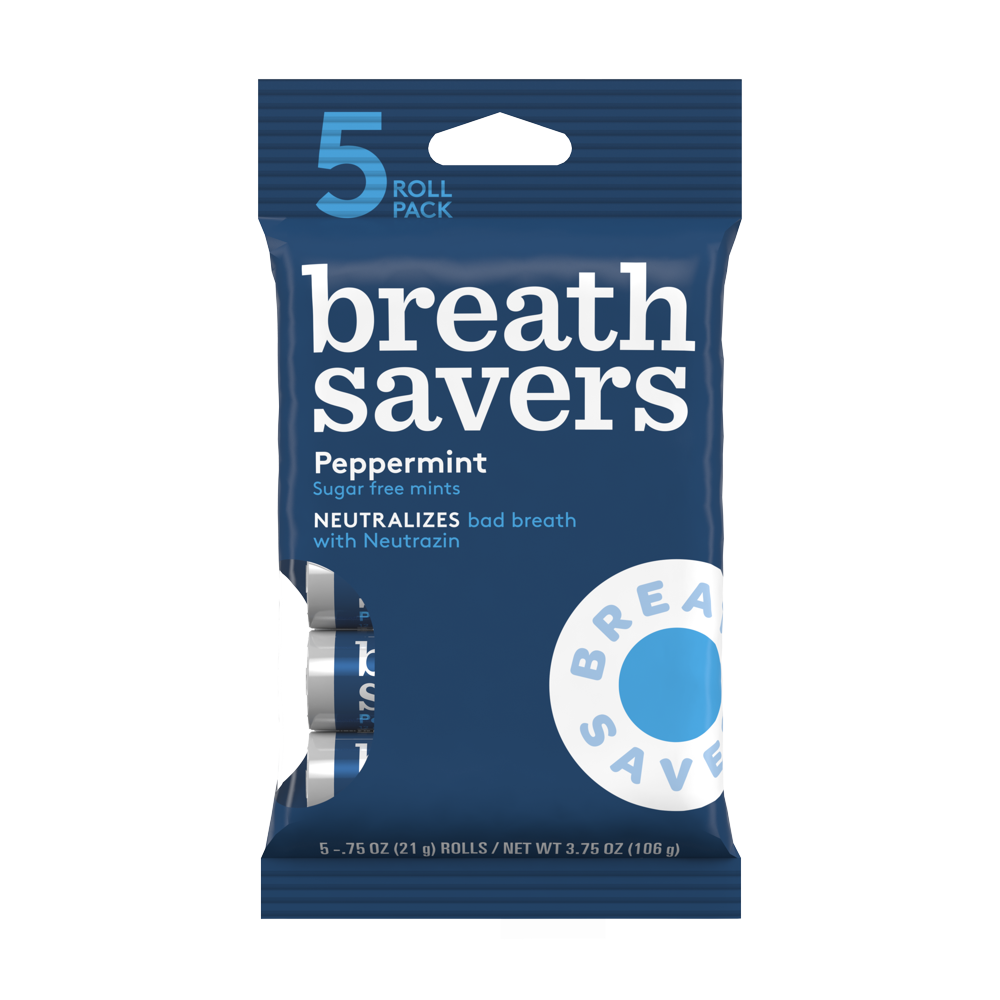 Breath Savers, Mints in Peppermint Flavor, 3.75 oz (5Roll Pack