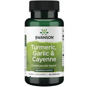Swanson Full Spectrum Turmeric, Garlic and Cayenne 60 Capsules