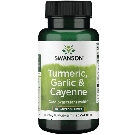 Swanson Full Spectrum Turmeric, Garlic and Cayenne 60 Capsules