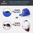 thumbnail image 2 of Hat Hooks for Wall (8-Pack) - Hat Rack for Baseball Caps Black, 2 of 4