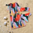 thumbnail image 1 of Conjuntos de bikini para mujer con estampado floral, parte de bikini de traje de baño transpirable, traje de baño de bikini halter para playa M, 1 of 8