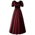 thumbnail image 1 of Vestidos de satén para Halloween, cosplay, vestidos de baile de cintura alta, vestidos de fiesta, 1 of 6