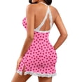 thumbnail image 2 of QYLUX Women’s Sexy Lace Lingerie Babydoll Chemise Nightgown, Halter Backless Sleepwear Dress, 2 of 6