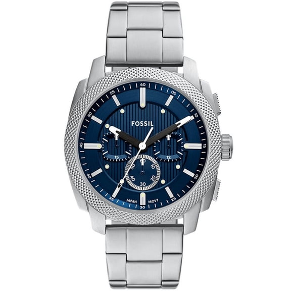 Fossil Men's Machine Blue Dial Watch - FS6096