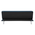 thumbnail image 6 of Scranton & Co Convertible Sofa Futon in Indigo Fabric with Chrome Legs, 6 of 14
