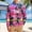 011 Hot Pink, variant on Men's Hawaiian Long Sleeve Shirts Lapel Button Down Printing Cardigan Vacation Everyday Tops