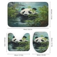 thumbnail image 3 of Funny Cute Panda 4 Piece Shower Curtain Sets, Non-Slip Rugs, Toilet Lid Cover And Bath Mat, for Bathroom Decor Set, 72" X 72", 3 of 8