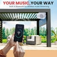 thumbnail image 4 of Pyle 500 Watt Bluetooth Indoor Outdoor Speakers Pair - Dual Waterproof 5.25 2-Way Full Range Speaker System w/ 1/2 High Compliance Polymer Tweeter  Home, Boat, Marine, Deck, Patio, Poolside White, 4 of 7