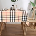 thumbnail image 4 of Scottish Plaid Rectangular Tablecloth 60"x86" with Lace Edge, Washable Durable Table Cover for Dining, Indoor Outdoor Home Restaurant Decor, 4 of 5