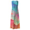 thumbnail image 5 of Fankiway Robe d'Été Sans Manches à Col Rond avec Poche Imprimée pour Femmes Grande Taille, 5 of 5