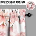 thumbnail image 3 of Tropical Flower Curtains - 2 PCS Boho Watercolor Leaves & Floral Panels, Rod Pocket Design, 27.5x36 Inch, 3 of 4