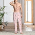 thumbnail image 2 of Kdxio Rabbit And Cherry Pattern Men's Pajama Pants, Elastic Waist with Drawstring and Pockets, Comfortable Loungewear-Small, 2 of 6