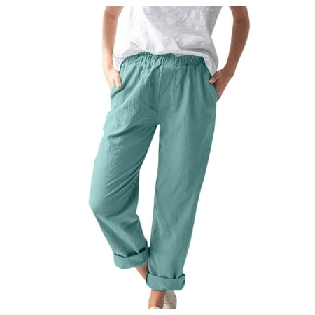 

ketyyh-chn99 Bell Bottom Pants For Women Womens Wide Leg Palazzo Lounge Pajama Pants High Waist Tied Belt Beach Boho Loose Yoga Athletic Long Trousers