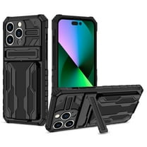for iPhone 16 Pro Wallet Case, with Credit Card Holder Stand Kickstand Slim Rugged Shockproof Heavy Duty Armor Military Grade Protective Case for iPhone 16 Pro, Black