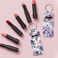 thumbnail image 5 of 2pcs Lipstick Holder Keychain Lip Balm Holders Elastic Diving Fabric for Chapstick colorful DIY, 5 of 9