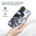 thumbnail image 5 of CASEFIV for Motorola G Power 2022 Case,Marble Pattern Heavy Duty Shockproof Full Body Protective Phone Covers for Women Girls,Gray, 5 of 7
