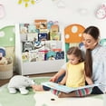 thumbnail image 4 of Costway 4-tier Kids Wooden Bookshelf Toddlers Book Rack with Deep Shelves White, 4 of 10