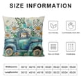 thumbnail image 6 of Acheng Blue Truck Lumbar Decorative Throw Pillow Cover, Spring Summer Flower Eucalyptus Leaves Rectangle Cushion Case Decor, Floral Butterfly Seasonal Home Decoration for Sofa Couch,Set of 2 White, 6 of 6