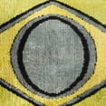 thumbnail image 3 of Golden Eye Silk Velvet Ikat Throw Pillow, 16" X 24", 3 of 5
