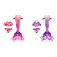 thumbnail image 1 of (2-Pack) Rinsvye Tail Swimsuit Girls High Elastic Fabric Pool Party Wear, 1 of 9