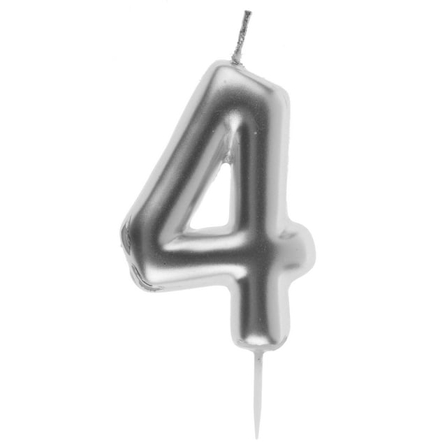 Elegant Silver Birthday Candle - Add a Stylish Sparkle to Your Celebration