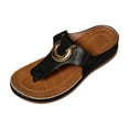thumbnail image 2 of Wensltd Women's Summer Flip Flops Open Toe Platform Support Cushion Slippers, 2 of 9