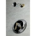thumbnail image 4 of Kingston Brass KB3639ALSO Restoration Pressure Balanced Shower Faucet, Brushed Nickel & Polished Brass, 4 of 6
