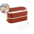thumbnail image 1 of Dvruxg Bento Box Adult Lunch Box, Stackable 2 Layer 304 Stainless Steel Lunch Container for Office, Portable Lunch Box Containers, 1 of 3