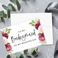 thumbnail image 3 of Koyal Wholesale Wedding Day Gift Cards with Envelopes Set of 8 Burgundy Pink Roses To My Bridesmaid On My Wedding Day, 3 of 5