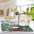 thumbnail image 5 of Yayeee Dish Drying Mat for Kitchen Counter 16"x18" Microfiber Absorbent Pad, Christmas Cat, 5 of 7