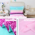 thumbnail image 2 of PERFEMET 4 Piece Cozy Toddler Bedding Set for Girls,Gradient Pink Turquoise Glitter Star Comforter,Breathable Lightweight Microfiber, 2 of 7